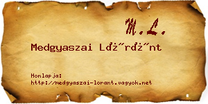 Medgyaszai Lóránt névjegykártya